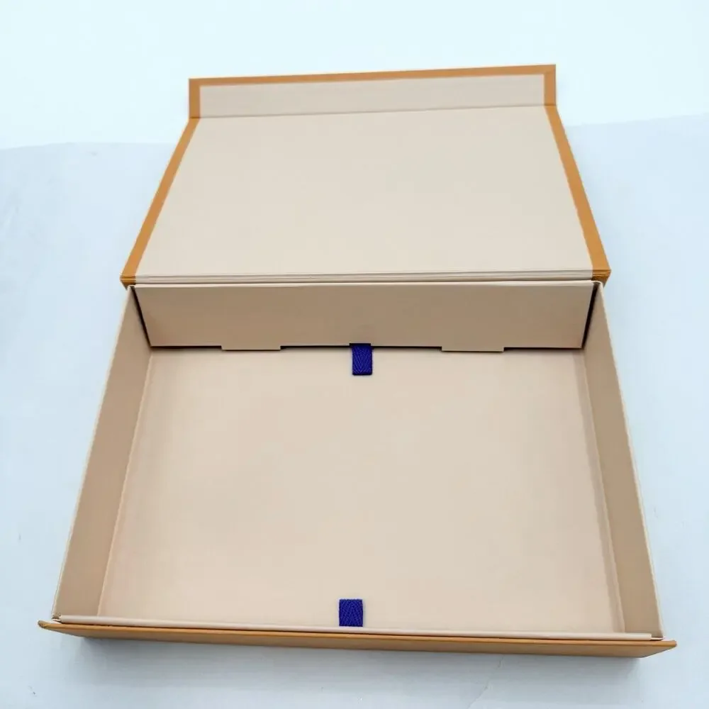 Louis Vuitton Authentic Orange Empty Magnetic Gift Box & Tissue 12